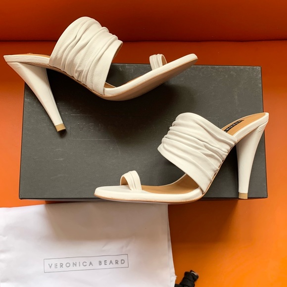Veronica Beard Shoes - New! VERONICA BEARD Orla Gathered Leather Mules